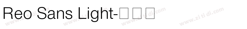 Reo Sans Light字体转换